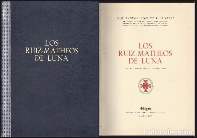 Libros de segunda mano: LOS RUIZ-MATEOS DE LUNA - ENSAYO GENEALOGICO NOBILIARIO - DELGADO Y ORELLANA, J. A. - A-JER-0686
