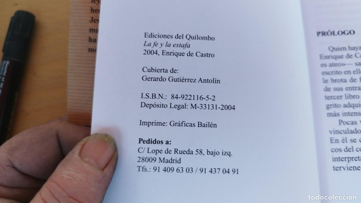 Libros de segunda mano: LA FE Y LA ESTAFA / ENRIQUE DE CASTRO / KARA 73 / EDICIONES DEL QUILOMBO - Foto 9