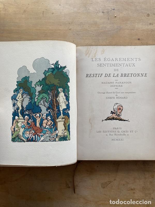 Libri di seconda mano: Les egarements sentimentaux - De la Bretonne Restif