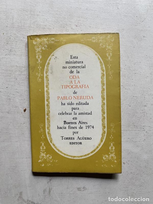 Gebrauchte B&uuml;cher: Oda a la tipografia - Neruda Pablo