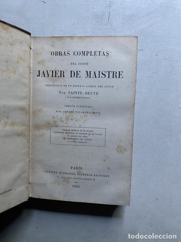 Livros em segunda m&atilde;o: Obras Completas del Conde Javier de Maistre - Maistre Javier de
