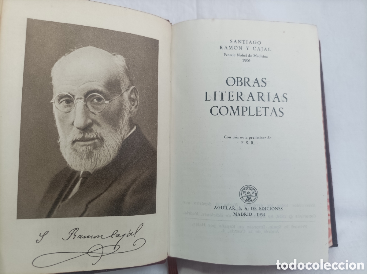 Libros de segunda mano: AGUILAR. RAMON Y CAJAL. OBRAS LITERARIAS COMPLETAS. 1954