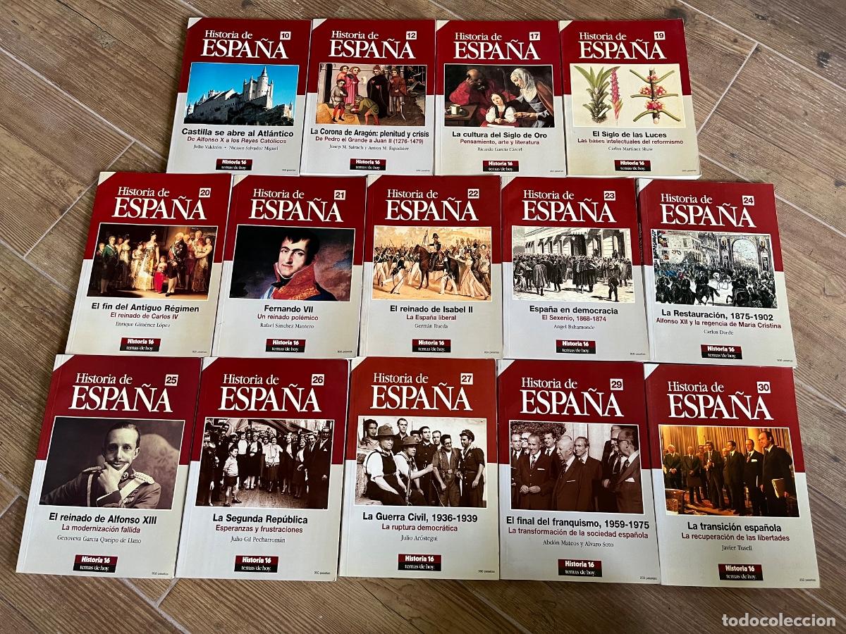 Libros de segunda mano: HISTORIA DE ESPA&Ntilde;A - 14 tomos - HISTORIA 16 TEMAS DE HOY