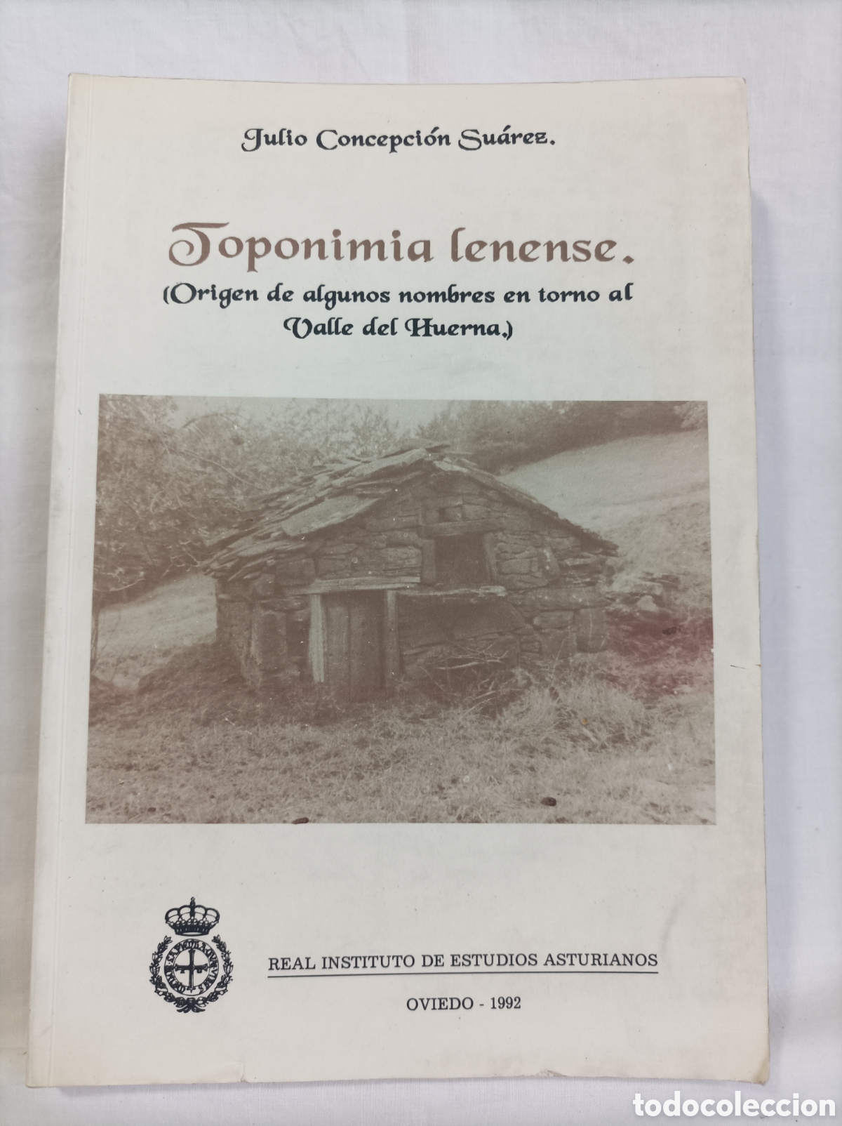 Libros de segunda mano: Toponimia lenense. Julio Concepci&oacute;n Su&aacute;rez. Huerna. 1992. Asturias.