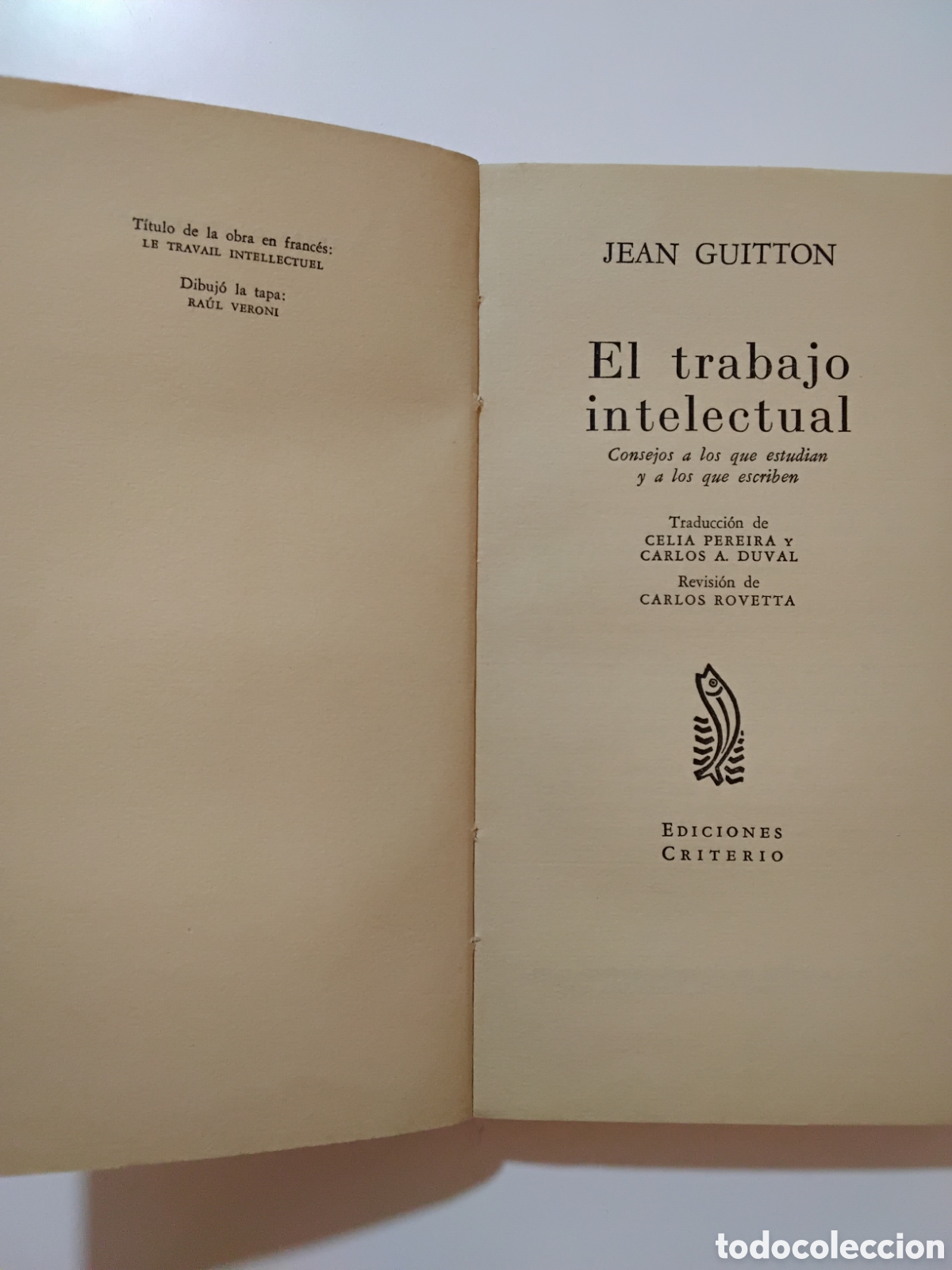Libros de segunda mano: Jean Guitton &mdash; El trabajo intelectual &mdash; Ediciones Criterio, 1955 - Foto 4