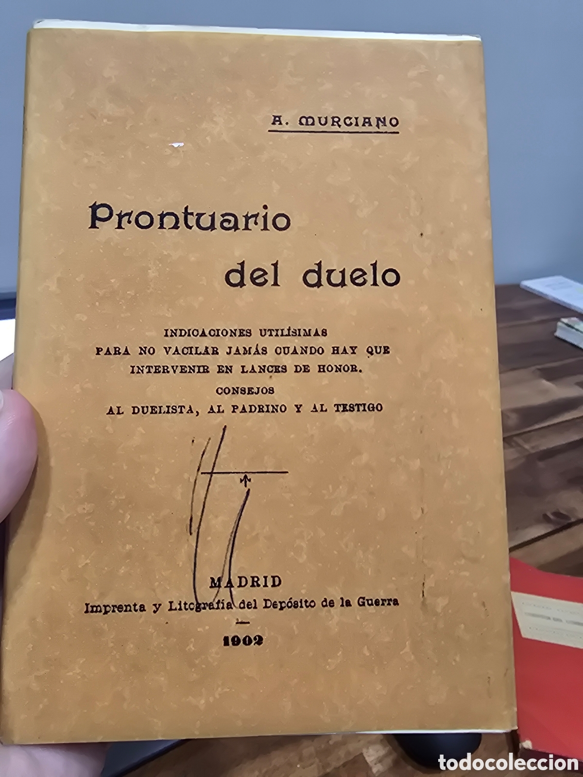 Libros de segunda mano: PRONTUARUIO DEL DUELO A. Murciano 1902 Consejos al duelista, al padrino y al testigo FACSIMIL 1993
