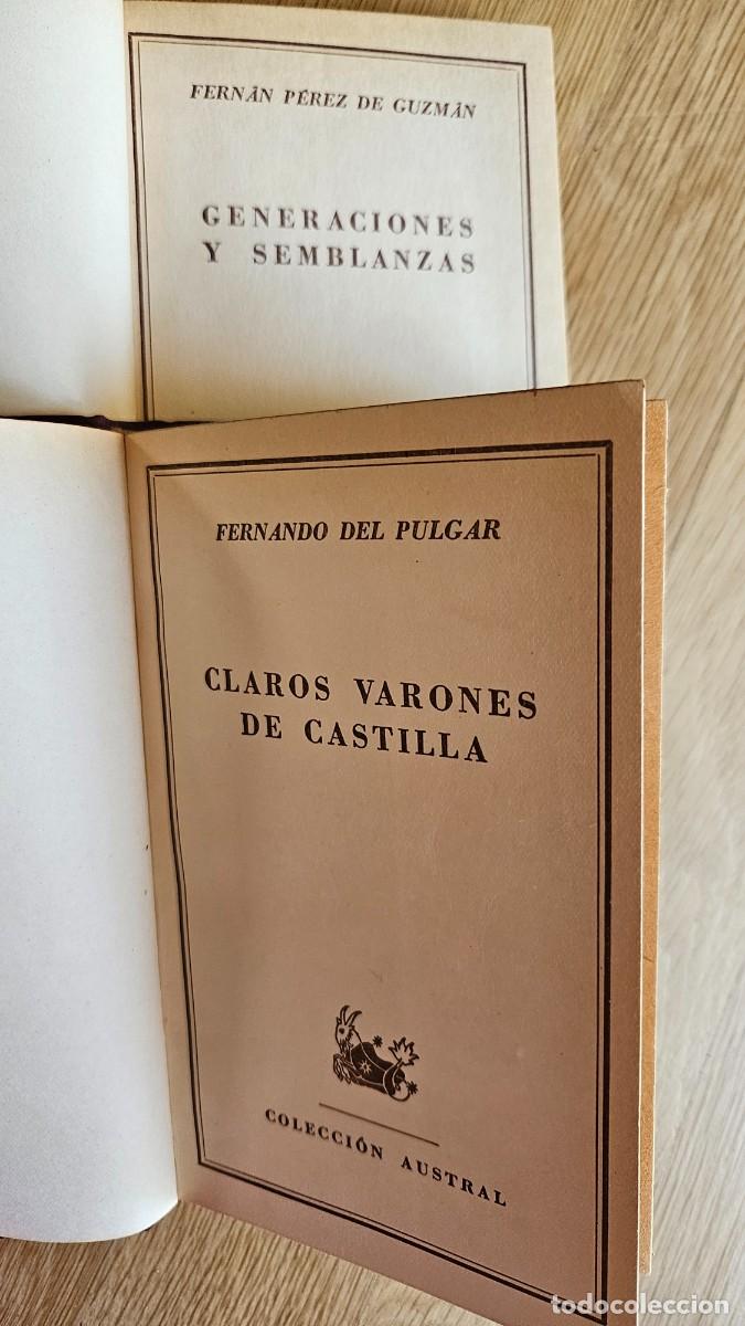 Libros de segunda mano: Claros Varones de Castilla de Fernando del Pulgar y Generaciones y semblanzas de P&eacute;rez de Guzman