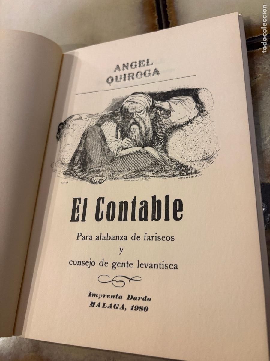 Libros de segunda mano: El contable. &Aacute;ngel Quiroga. M&aacute;laga, 1980 - Foto 3