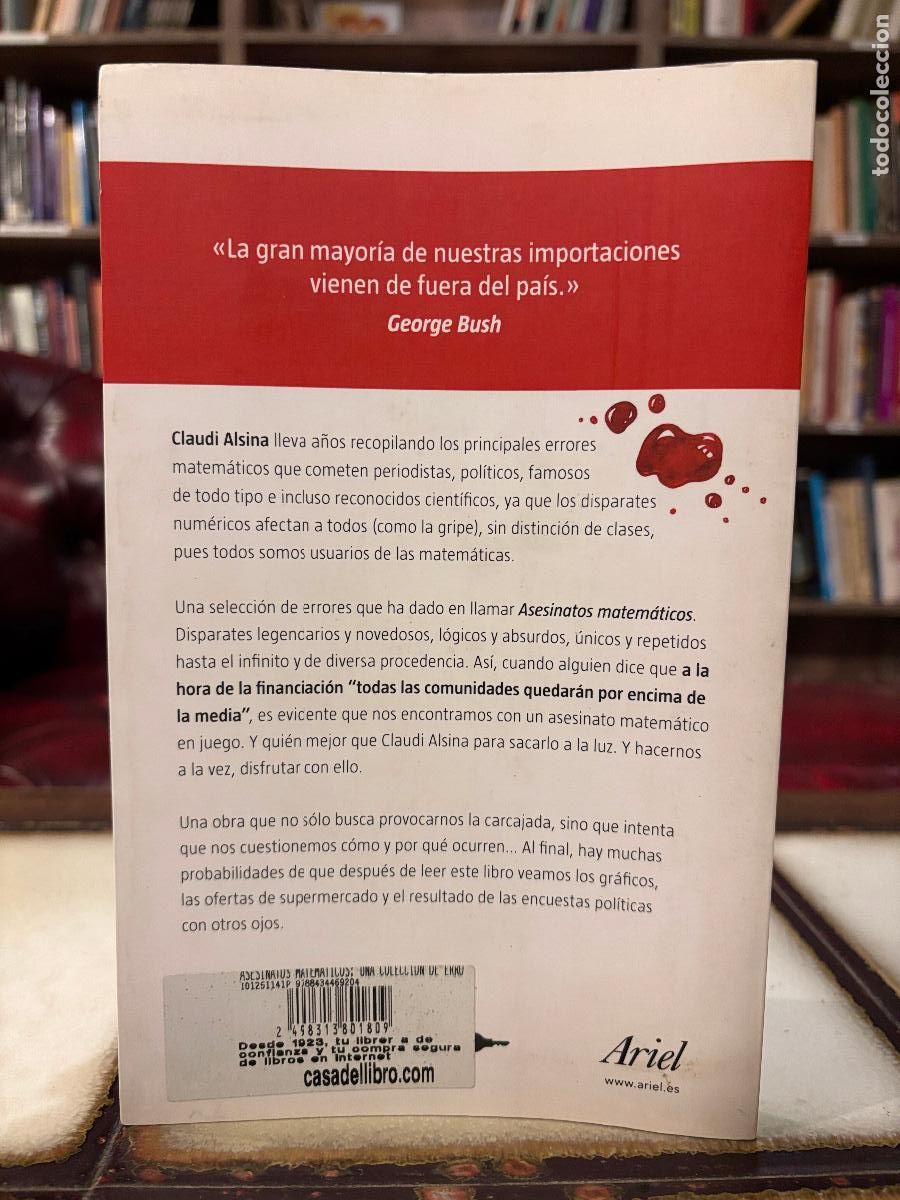 Libros de segunda mano: Asesinatos matem&aacute;ticos. Claudi Alsina - Foto 2
