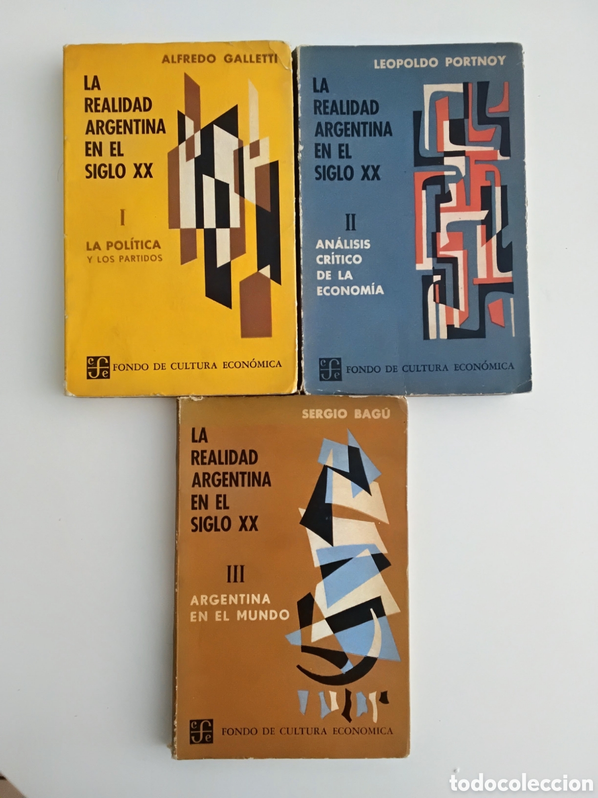 Libros de segunda mano: La realidad argentina en el siglo XX &mdash; Fondo de Cultura Econ&oacute;mica (1961) 3 tomos