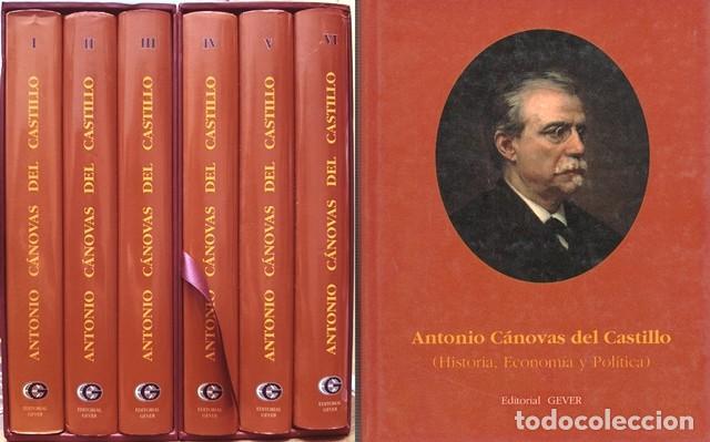 Libros de segunda mano: ANTONIO CANOVAS DEL CASTILLO (HISTORIA, ECONOMIA Y POLITICA) 6 TOMOS CON ESTUCHE - A-P-1919
