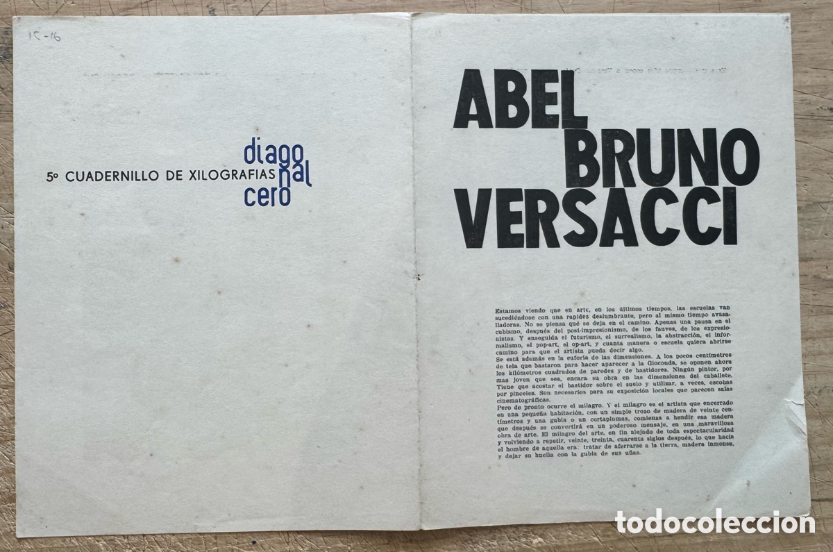 Libri di seconda mano: 5&ordm; Cuadernillo de Xilograf&iacute;as &rdquo;Diagonal Cero&rdquo;: Abel Bruno Versacci. 1965