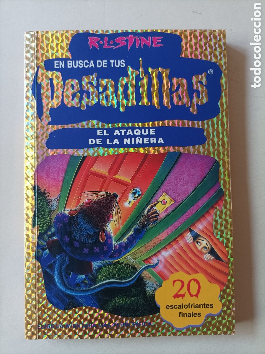 Libros de segunda mano: R L Stine. En busca de tus Pesadillas 18. El ataque de la ni&ntilde;era. Elige la aventura m&aacute;s terror&iacute;fica.