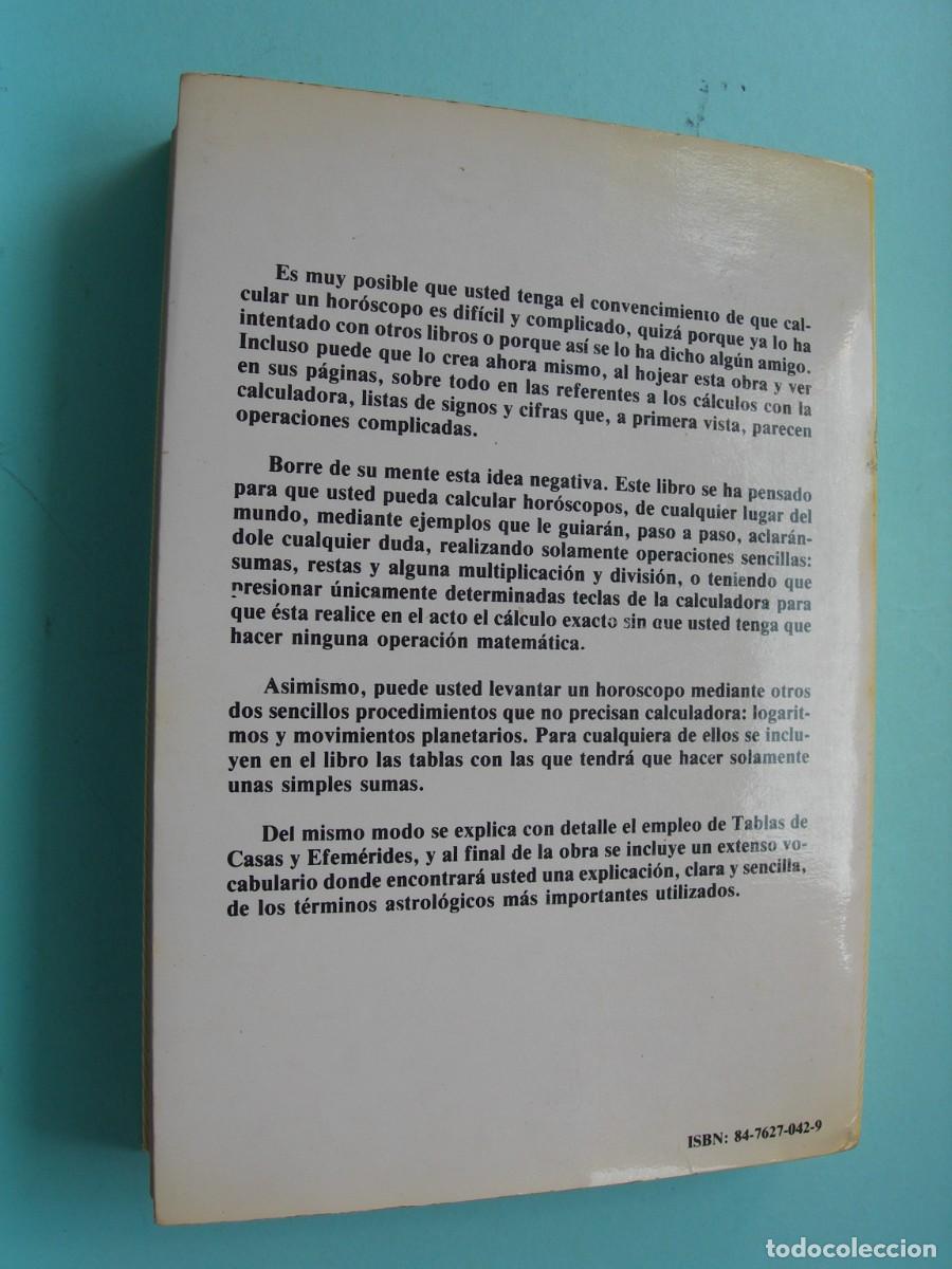 Libros de segunda mano: EL C&Aacute;LCULO DEL HOR&Oacute;SCOPO / ANTONIO VICH / - Foto 2