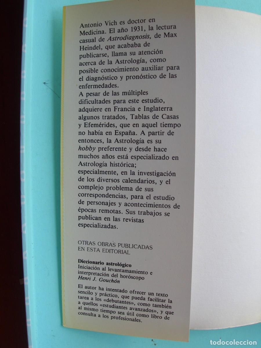 Libros de segunda mano: EL C&Aacute;LCULO DEL HOR&Oacute;SCOPO / ANTONIO VICH / - Foto 3