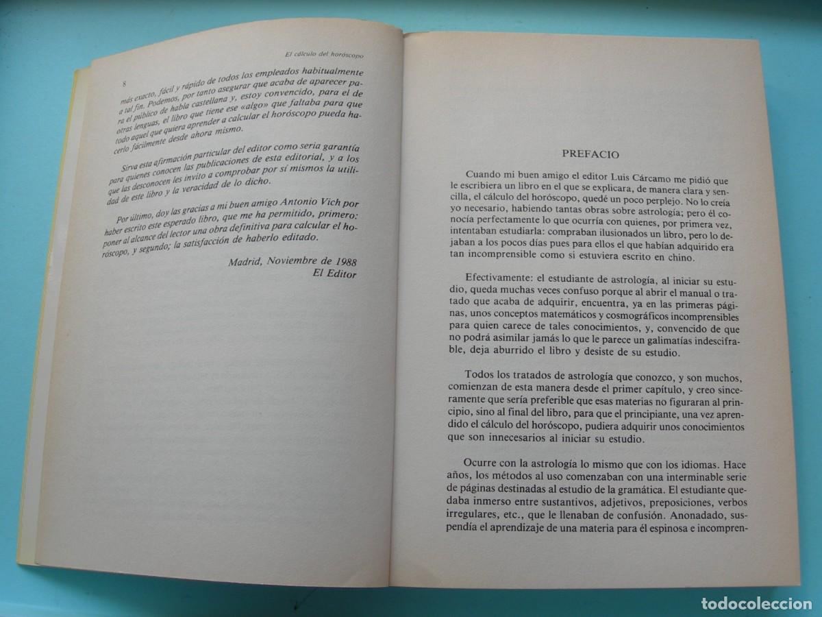 Libros de segunda mano: EL C&Aacute;LCULO DEL HOR&Oacute;SCOPO / ANTONIO VICH / - Foto 6