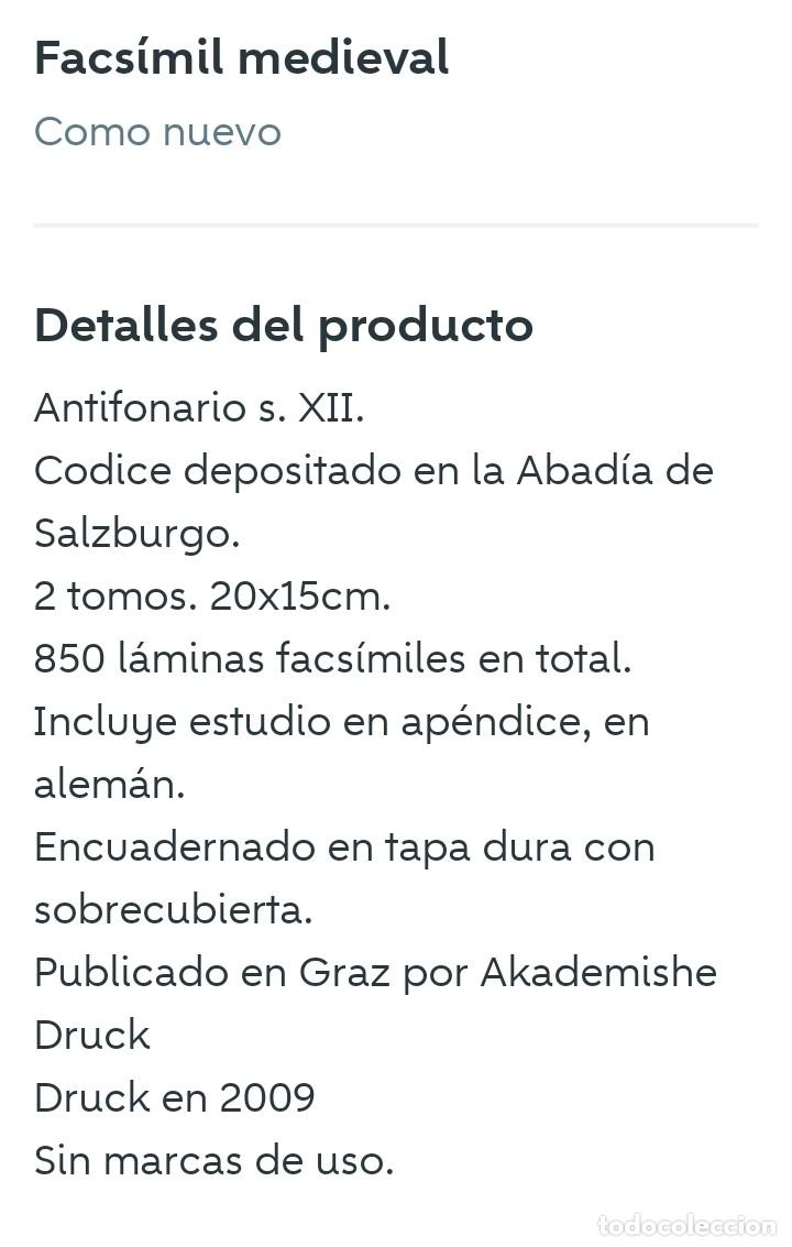 Libros de segunda mano: [DOS TOMOS DE FACS&Iacute;MIL] Antifonario de San Pedro (s. XII) - Foto 9