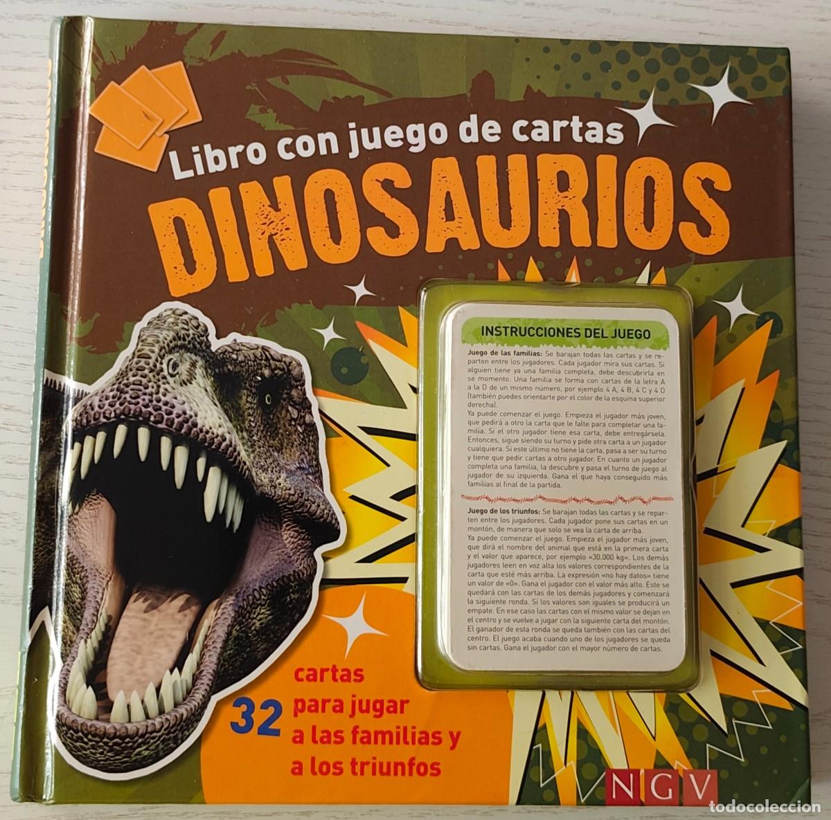 Libros de segunda mano: LIBRO CON JUEGO DE CARTAS: DINOSAURIOS - 126 P&Aacute;GINAS - ENCUADERNACI&Oacute;N EN TAPA DURA