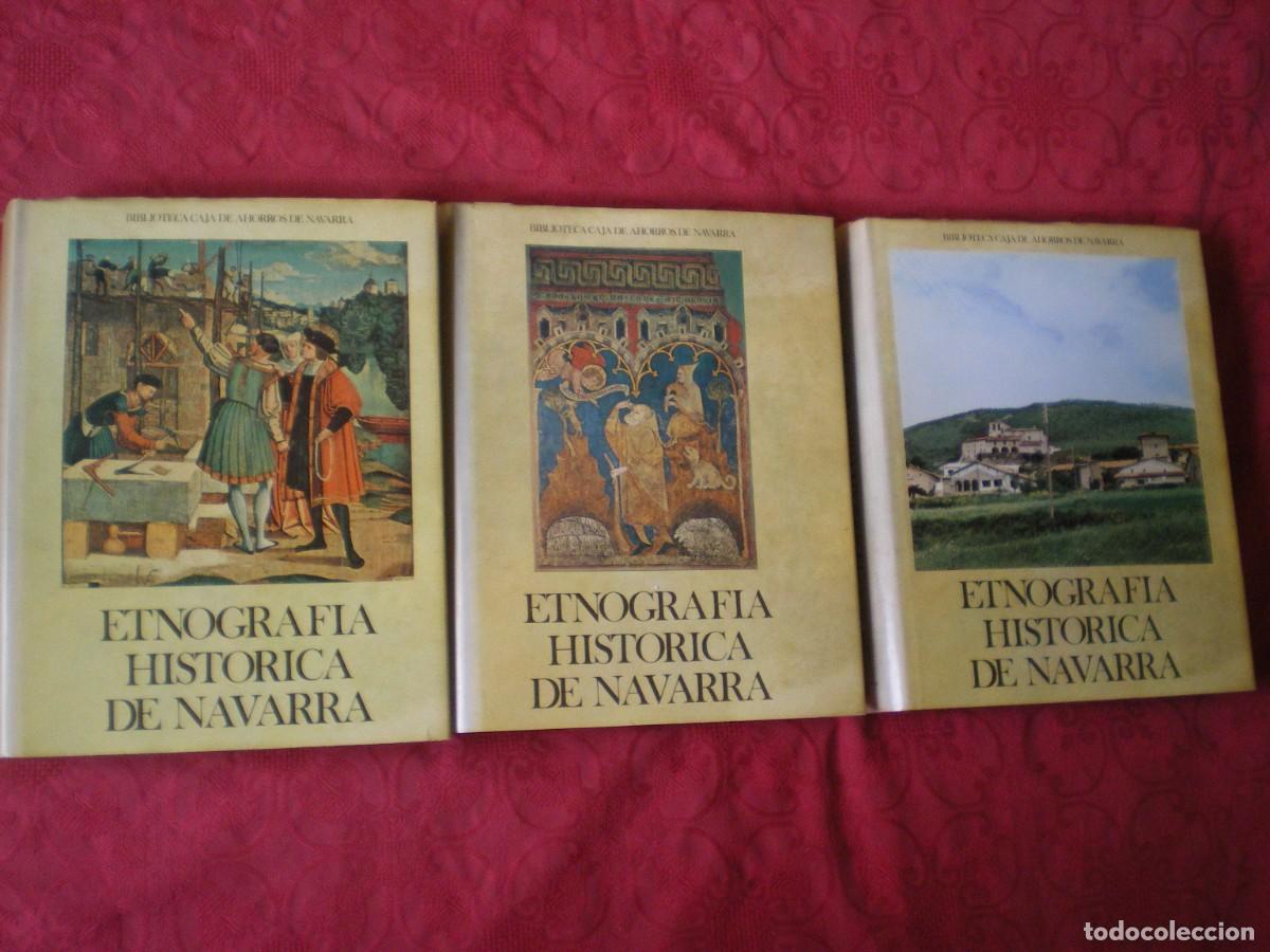 Libros de segunda mano: ETNOGRAF&Iacute;A HIST&Oacute;RICA DE NAVARRA. JULIO CARO BAROJA. BIBLIOTECA CAJA DE AHORROS DE NAVARRA. 3 TOMOS.