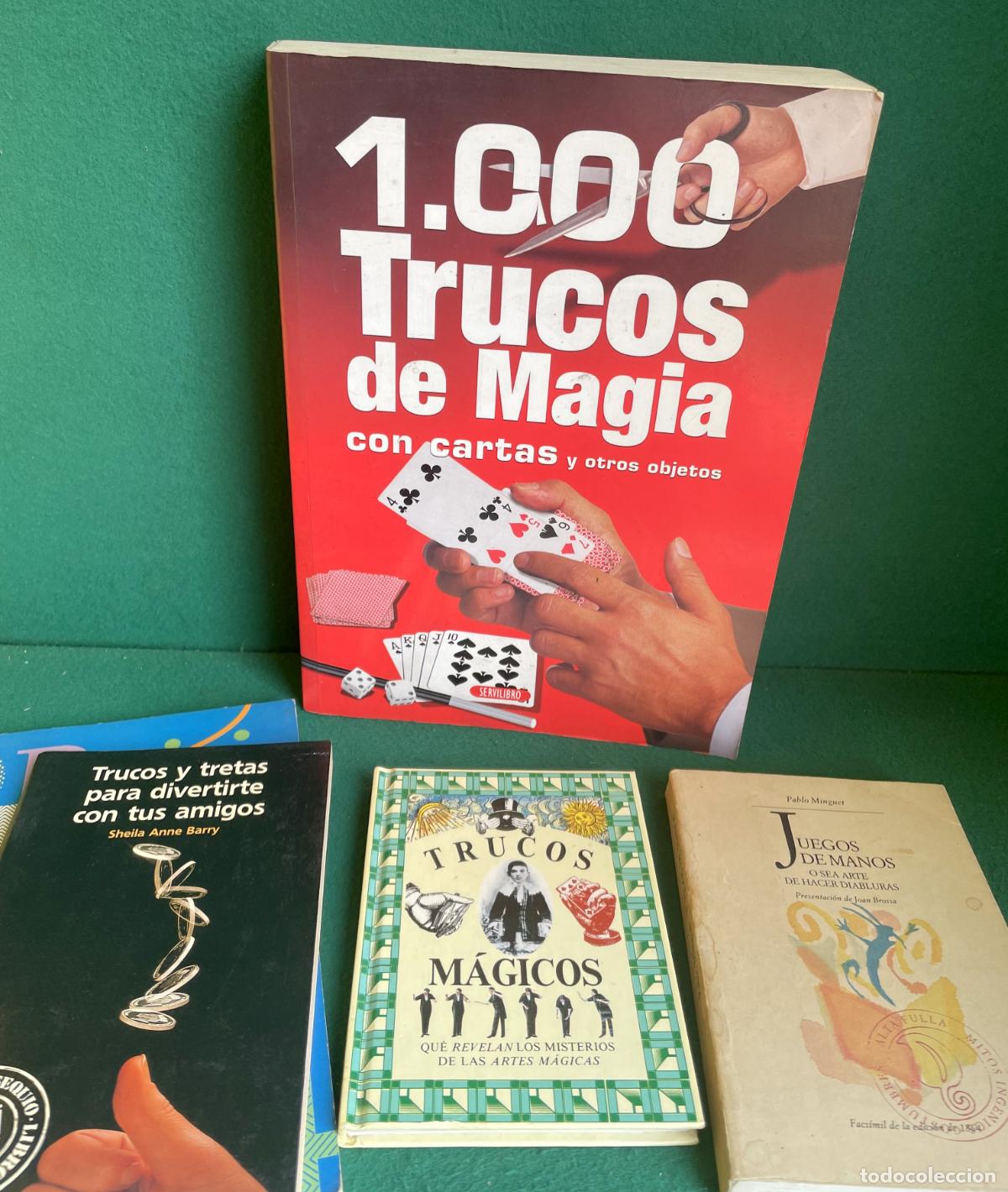 Libros de segunda mano: 5 LIBROS - 1000 JUEGOS DE MAGIA CON CARTAS + JUEGOS DE MANOS + TRUCOS M&Aacute;GICOS + ENIGMAS