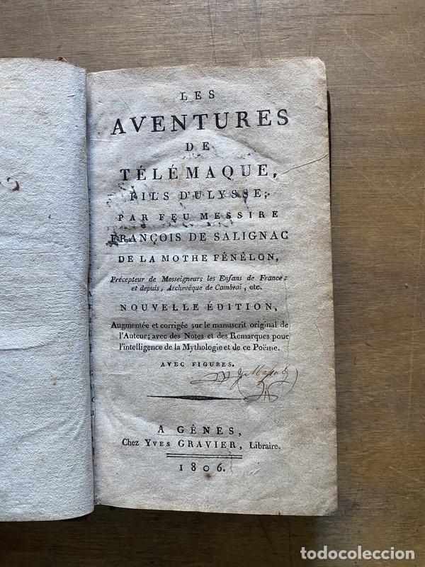 Libros de segunda mano: Les Aventures de Telemaque Fils d'Ulysse - De Salignac de La Mothe Fenelon Fran&ccedil;ois