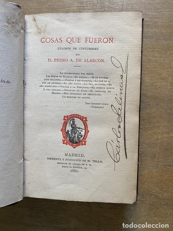 Libros de segunda mano: Cosas que fueron - Alarcon Pedro A. de