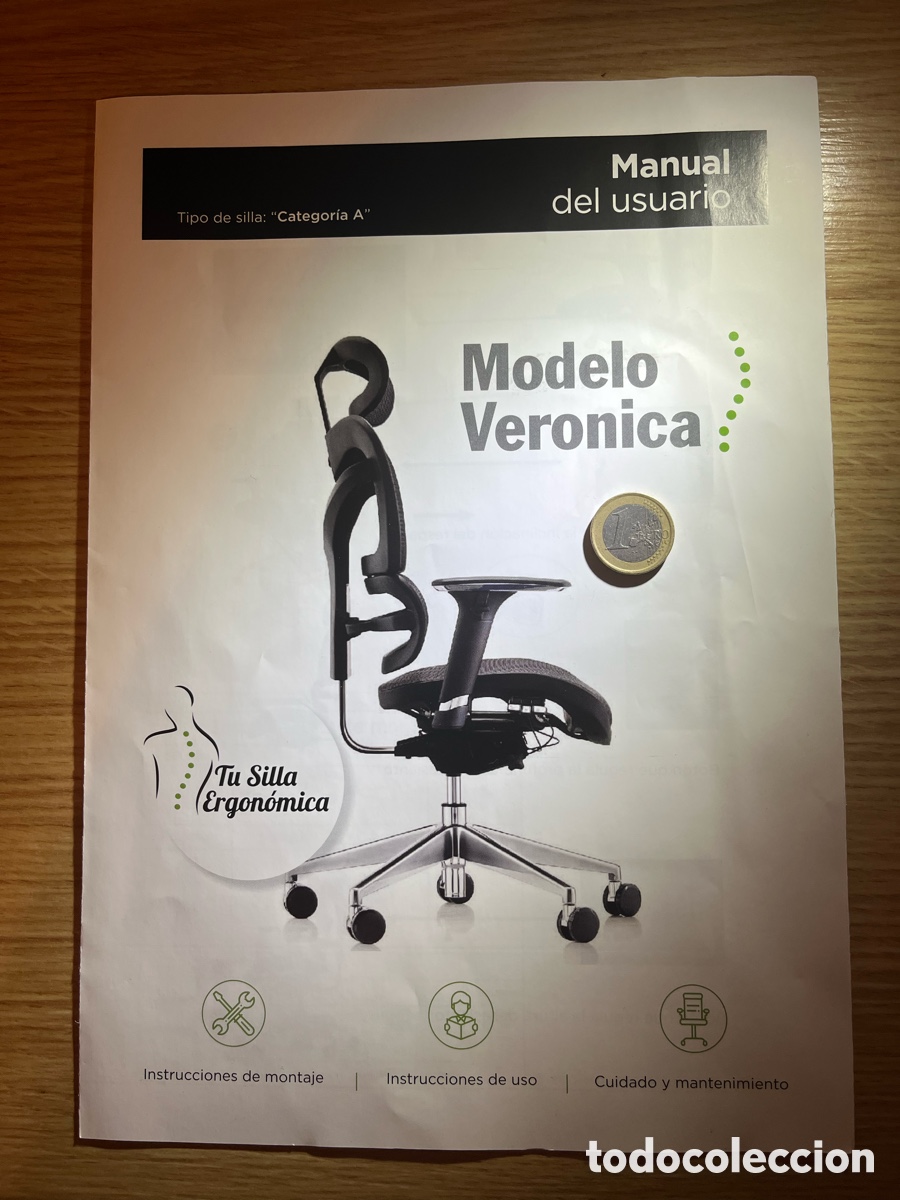 Libros de segunda mano: MANUAL Silla Ergon&oacute;mica. Modelo Ver&oacute;nica. Instrucciones montaje, uso, cuidado y mantenimiento