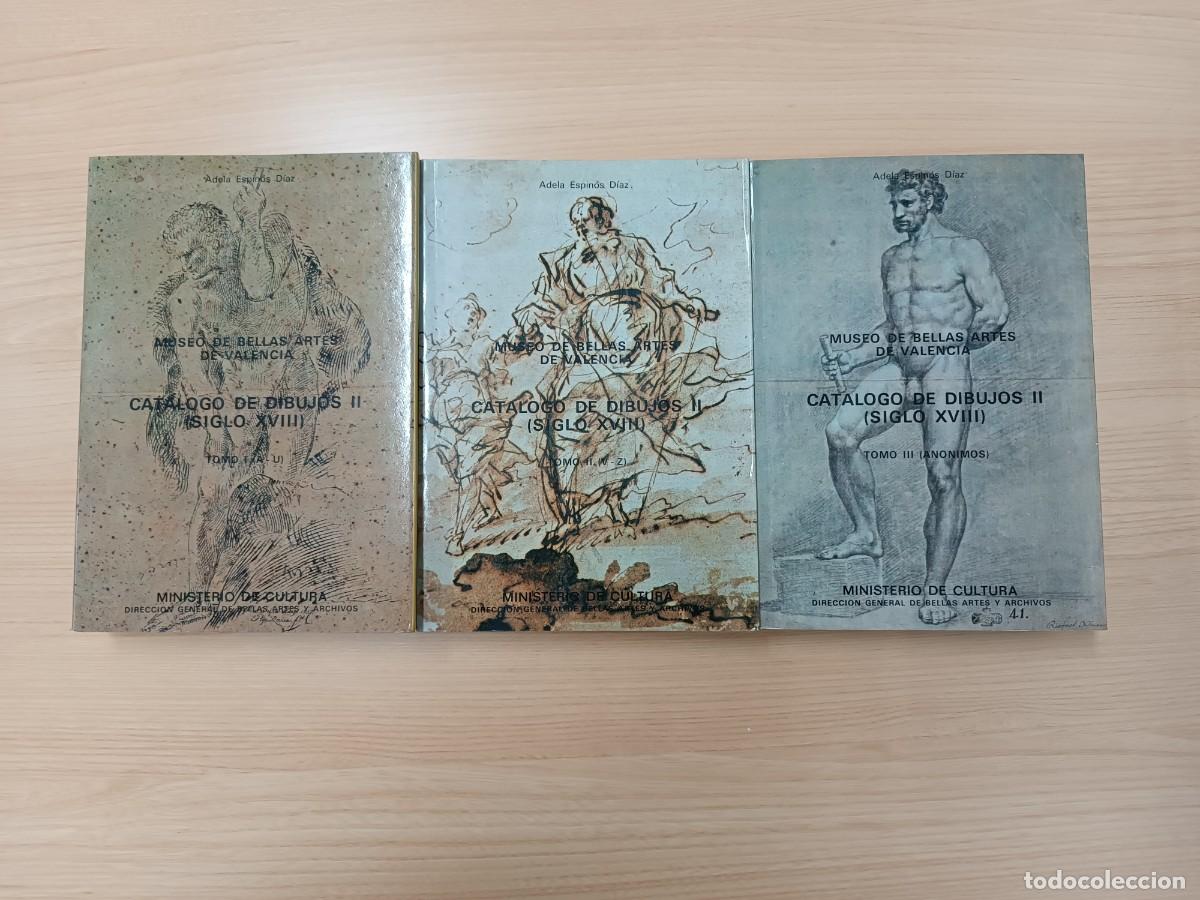 Libros de segunda mano: Museo de Bellas Artes de Valencia. Cat&aacute;logo de Dibujos II (Siglo XVIII) 3 tomos - Adela Espinos D&iacute;az