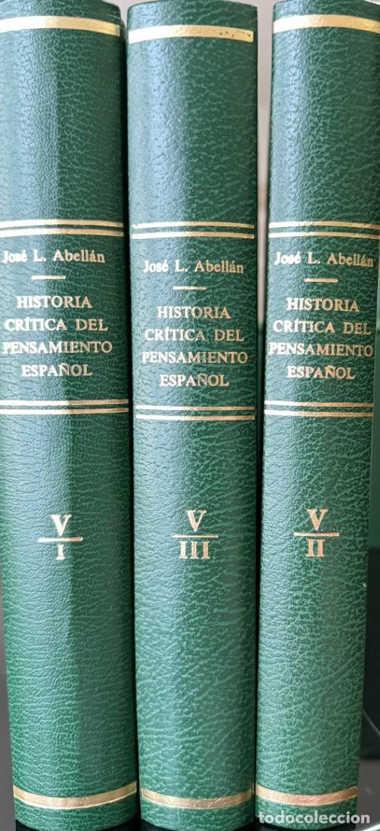 Libros de segunda mano: Abell&aacute;n, Jos&eacute; Luis Historia cr&iacute;tica del pensamiento espa&ntilde;ol. Tomo V.