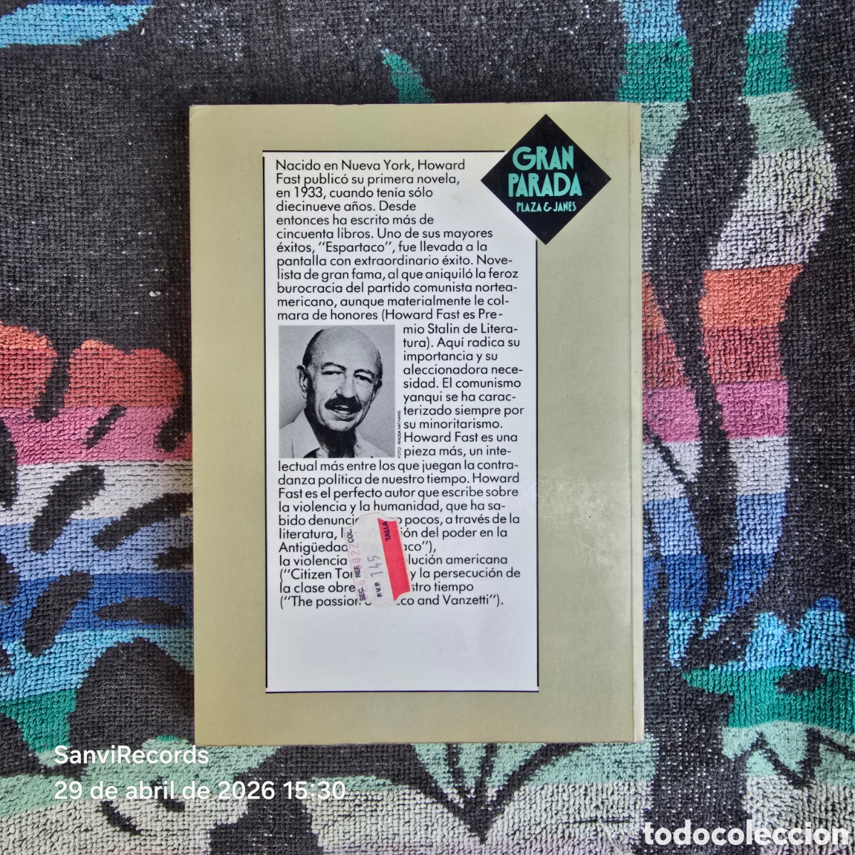 Libros de segunda mano: MAX (HOWARD FAST) (GRAN PARADA, PLAZA & JANES) - Foto 2