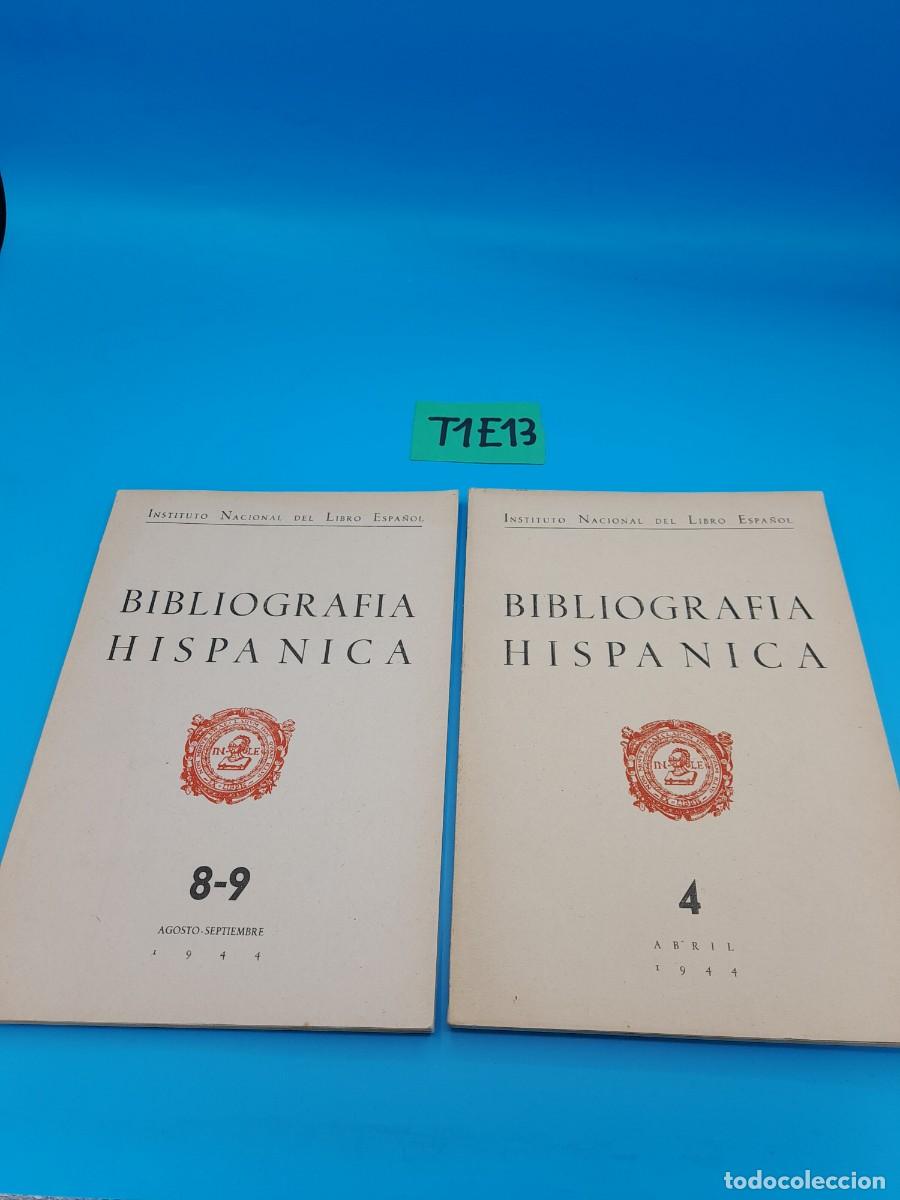Libros de segunda mano: Bibliograf&iacute;a Hisp&aacute;nica n&ordm; 4 (abril 1944) + n&ordm; 8-9 (agosto-septiembre 1944)