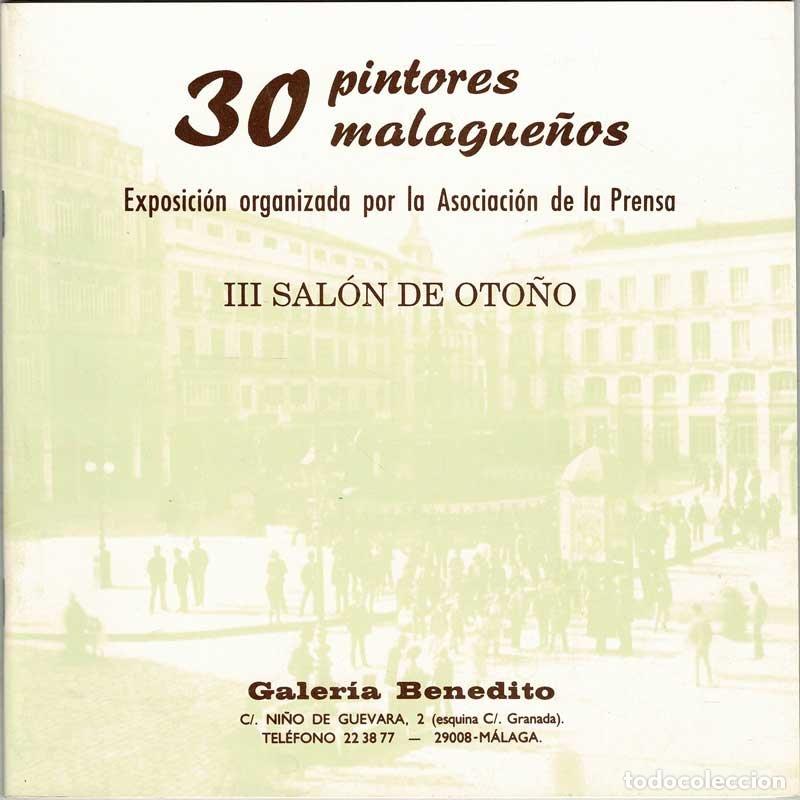 Libros de segunda mano: 30 pintores malague&ntilde;os. III Sal&oacute;n de Oto&ntilde;o. Exposici&oacute;n, 1990