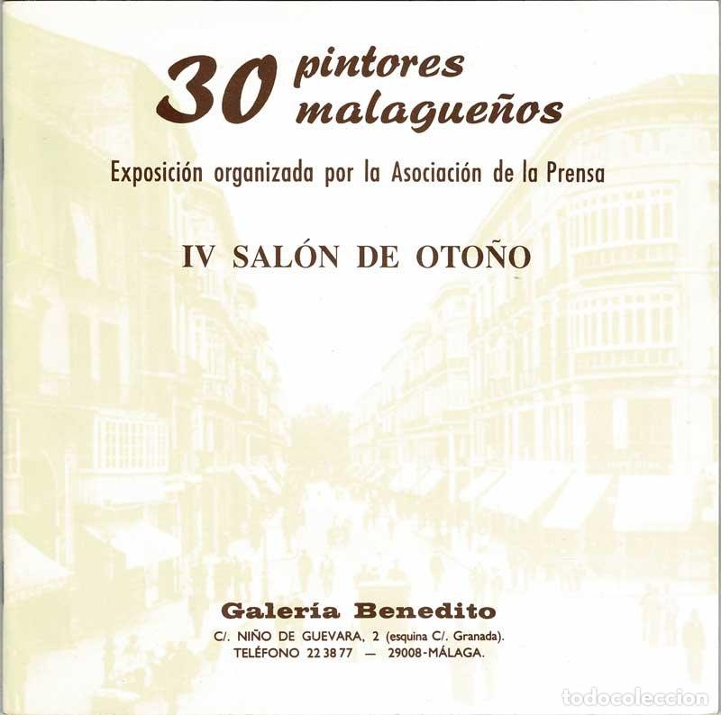 Libros de segunda mano: 30 pintores malague&ntilde;os. IV Sal&oacute;n de Oto&ntilde;o. Exposici&oacute;n, 1991