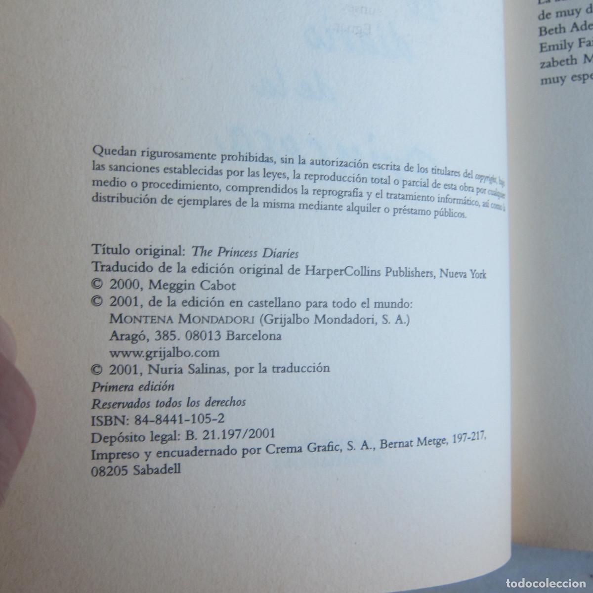 Libros de segunda mano: EL DIARIO DE LA PRINCESA - MEG CABOT (MONTENA) JUVENIL - Foto 6