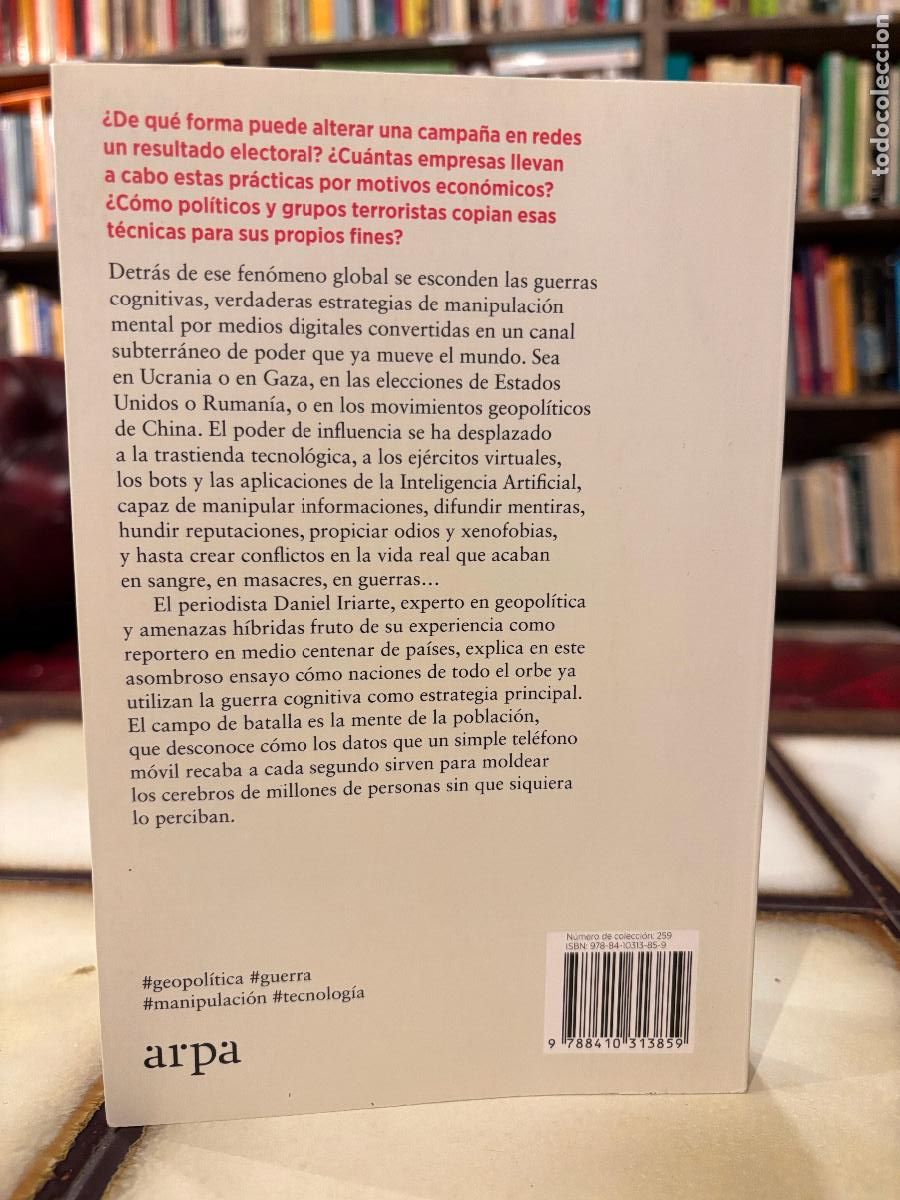 Libros de segunda mano: Guerras cognitivas. Daniel Iriarte. - Foto 2