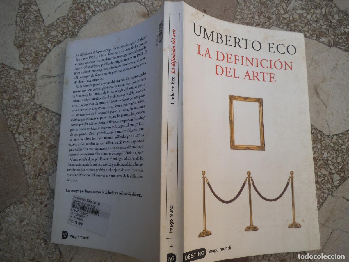 Libros de segunda mano: la definicion del arte, umberto eco, ediciones destino,coleccion imago mundi,