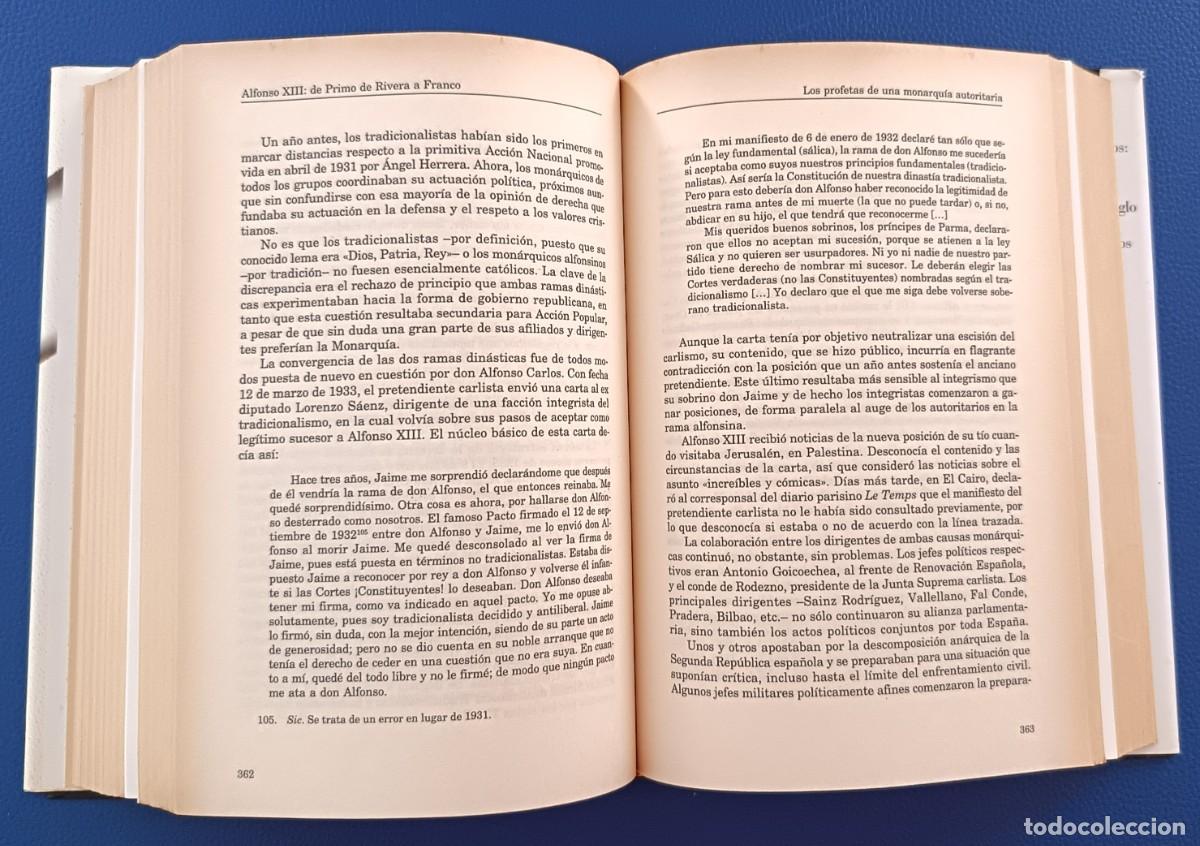 Libros de segunda mano: Libro. Alfonso XIII de Primo de Rivera a Franco. - Foto 6