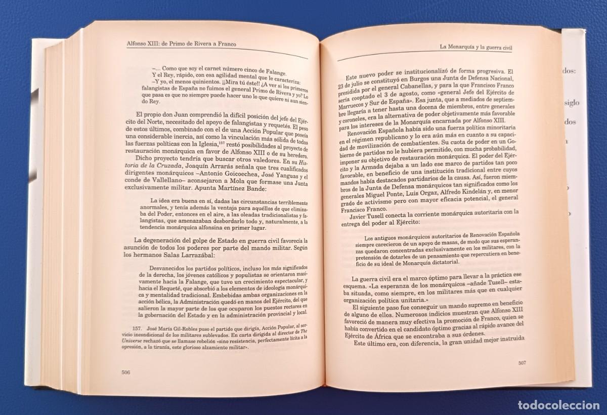 Libros de segunda mano: Libro. Alfonso XIII de Primo de Rivera a Franco. - Foto 8