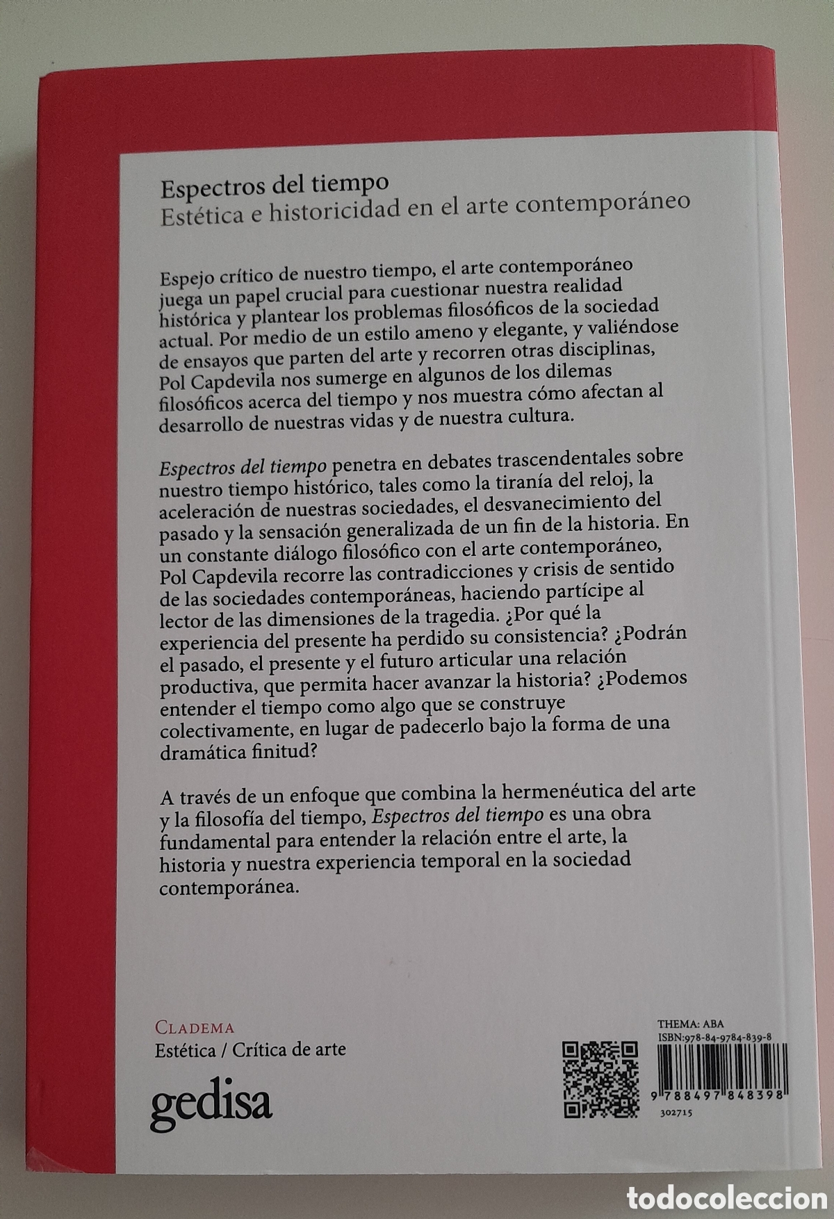 Libros de segunda mano: Espectros del tiempo. Pol Capdevila. Gedisa - Foto 2
