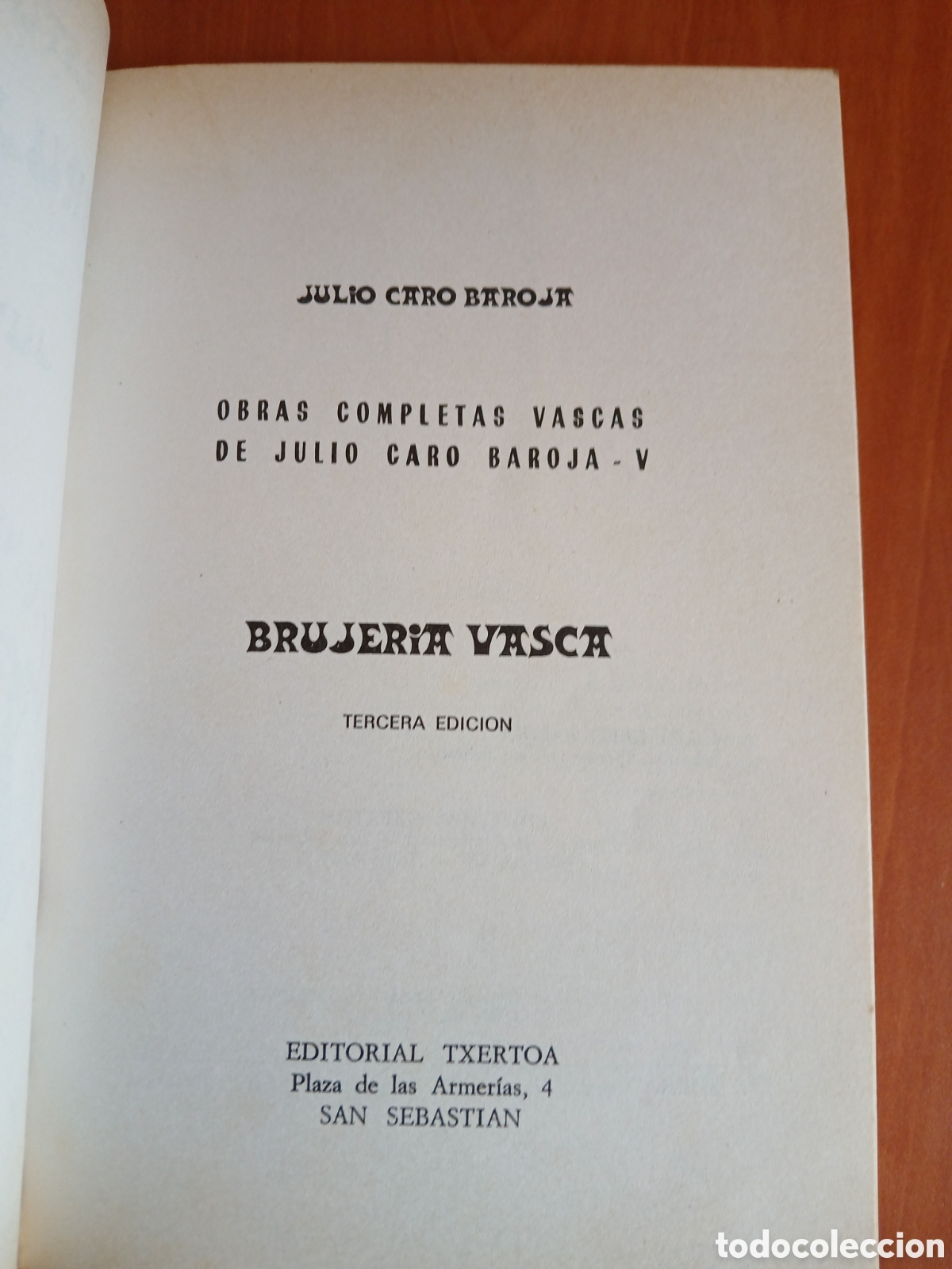 Libros de segunda mano: Brujer&iacute;a Vasca. Julio Caro Baroja. - Foto 3