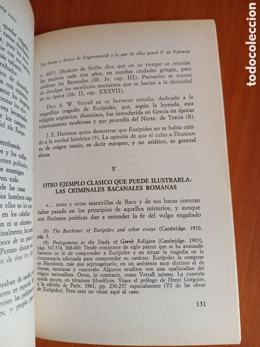 Libros de segunda mano: Brujer&iacute;a Vasca. Julio Caro Baroja. - Foto 6