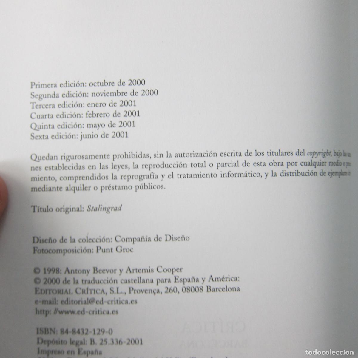 Libros de segunda mano: STALINGRADO - ANTHONY BEEVOR (MC) HISTORIA - Foto 6