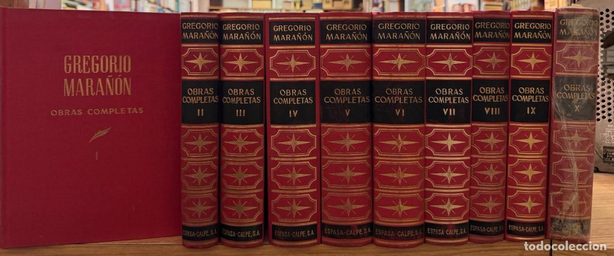 Libros de segunda mano: GREGORIO MARA&Ntilde;&Oacute;N. OBRAS COMPLETAS (10 TOMOS). A-LIT-368