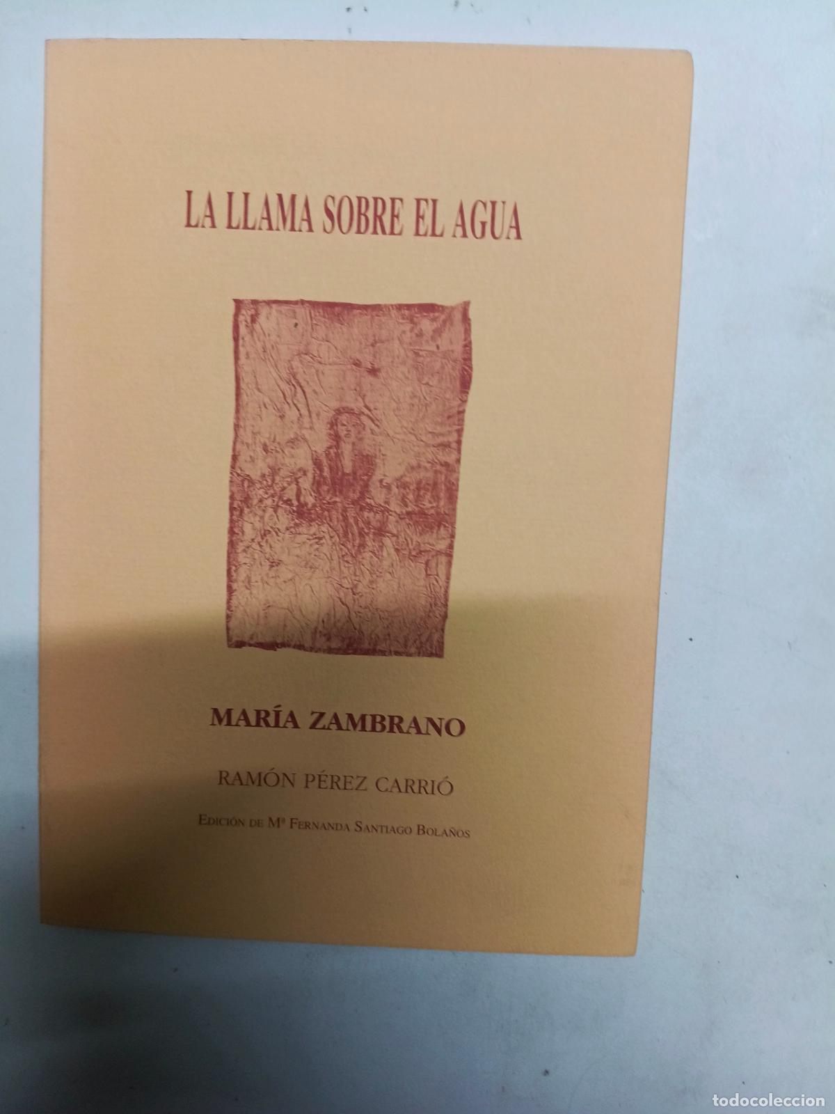 Libros de segunda mano: LA LLAMA SOBRE EL AGUA - MARIA ZAMBRANO - ARTE (RAMON PEREZ CARRI&Oacute;) - Maria Zambrano / Ramon Perez C