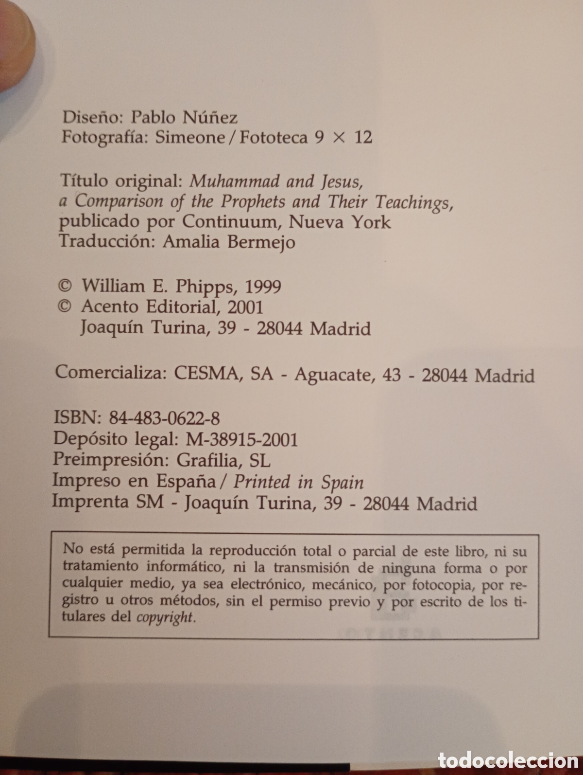 Libros de segunda mano: Con Jes&uacute;s o con Mahoma? William E. Phipp. Editorial Acento - Foto 4