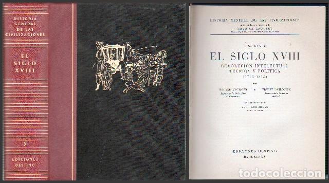 Libros de segunda mano: EL SIGLO XVIII - REVOLUCION INTELECTUAL TECNICA Y POLITICA (1715-1815) VOLUMEN V - A-H-2092