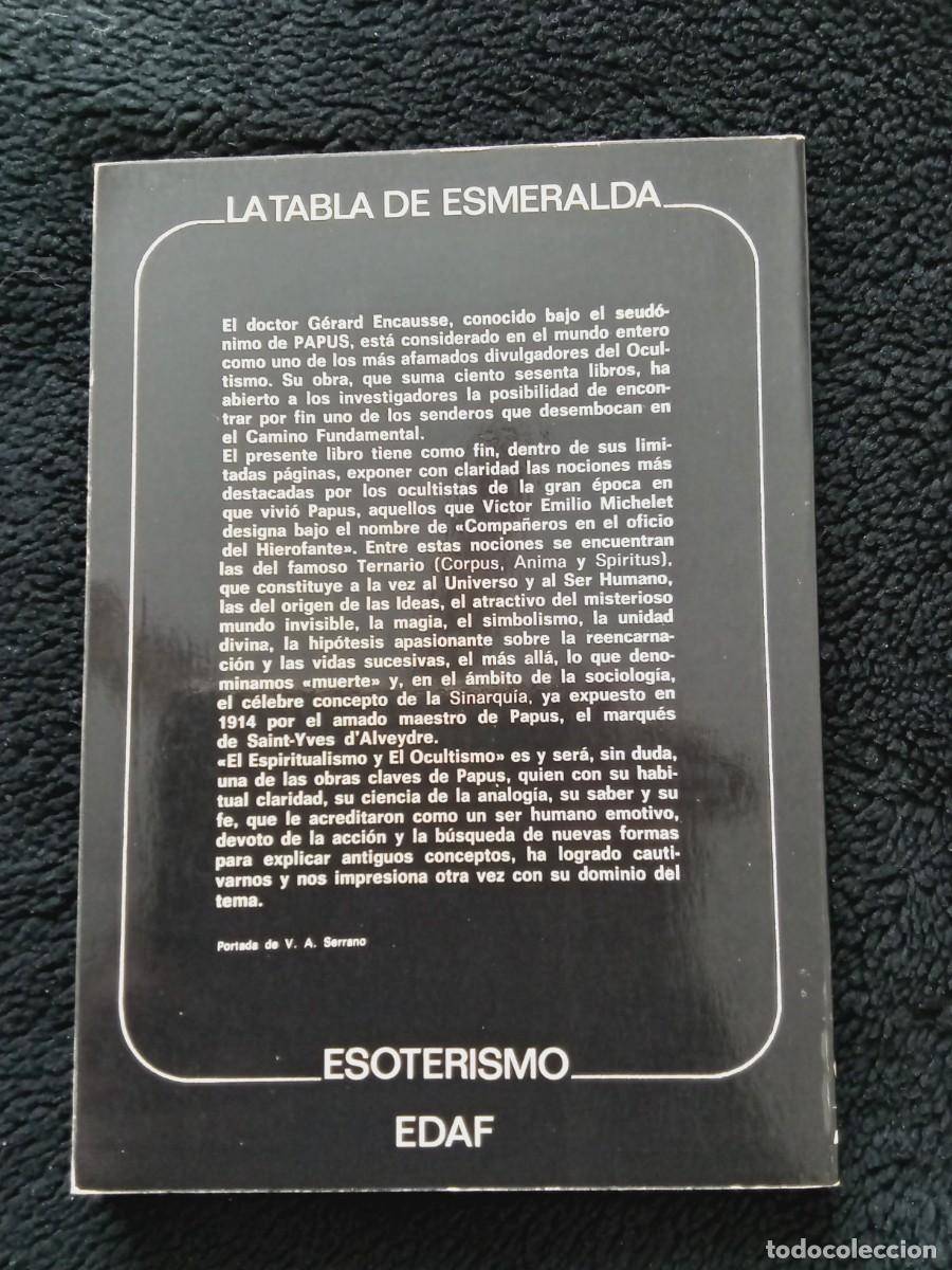 Libros de segunda mano: EL OCULTISMO. LA TABLA ESMERALDA. PAPUS. EDAF, 1985 - Foto 2