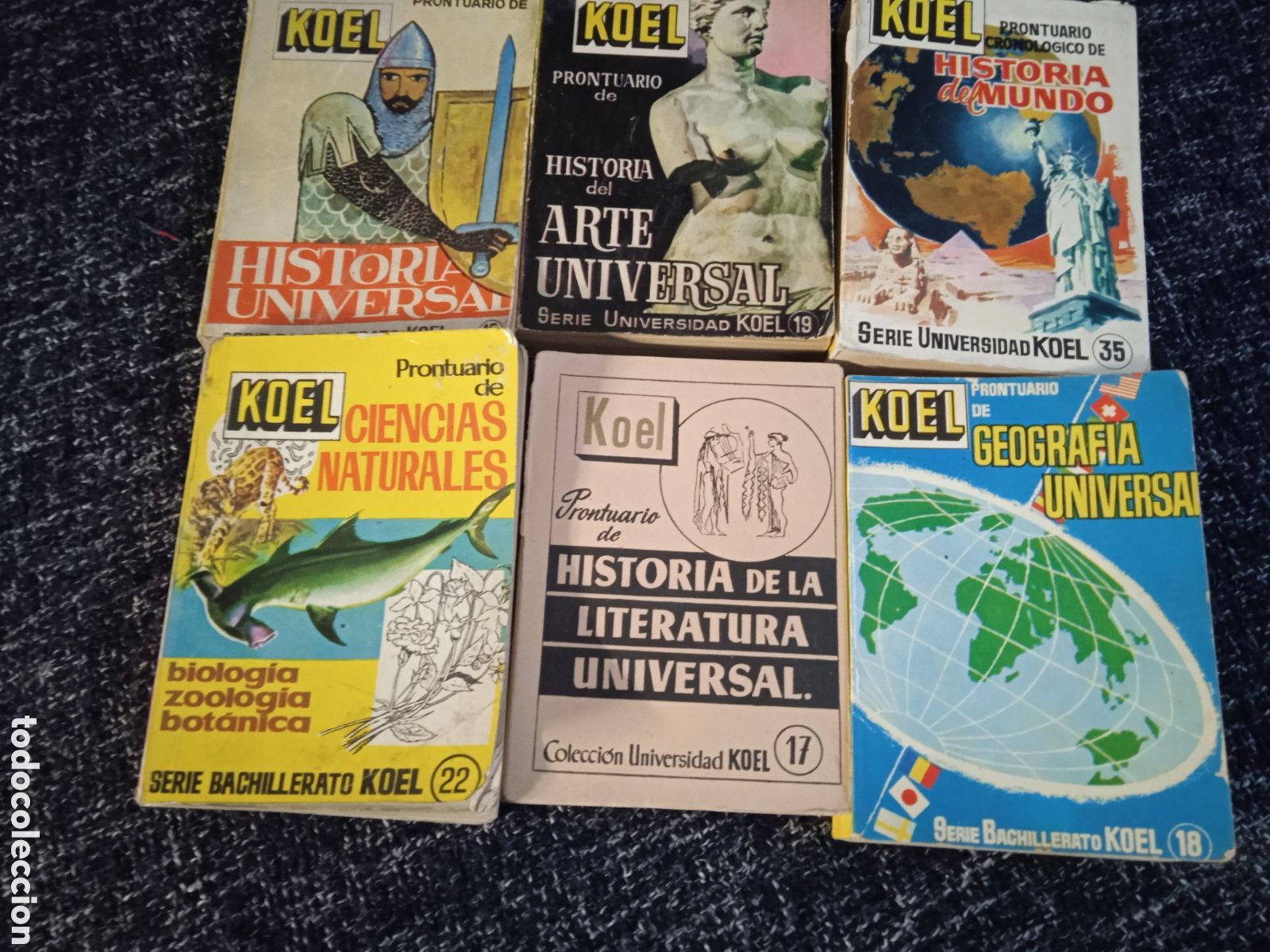 Libros de segunda mano: PRONTUARIO KOEL -LOTE DE 6 LIBROS -HISTORIA, ARTE LITERATURA, GEOGRAFIA -A&Ntilde;OS 60