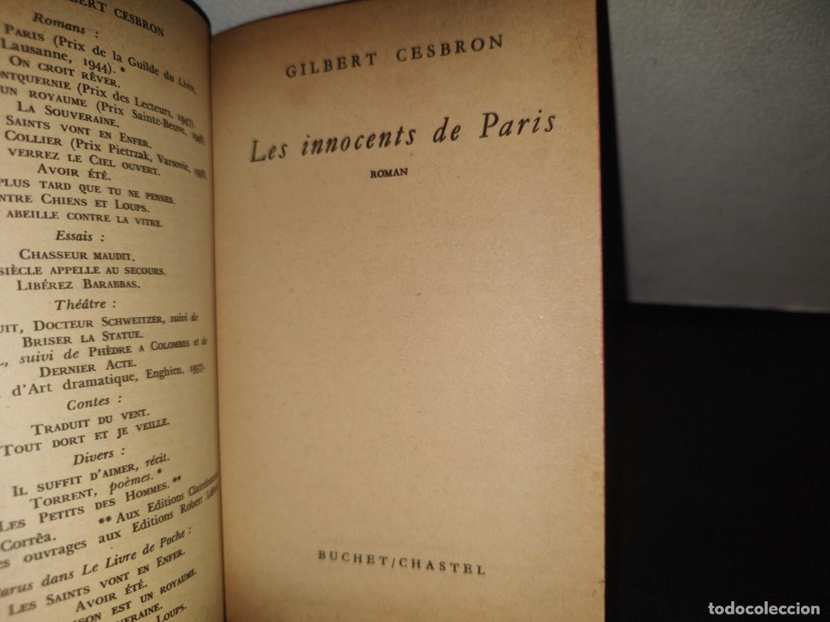Libros de segunda mano: 217- Les Innocents De Paris - Gilbert Cesbron - Foto 4