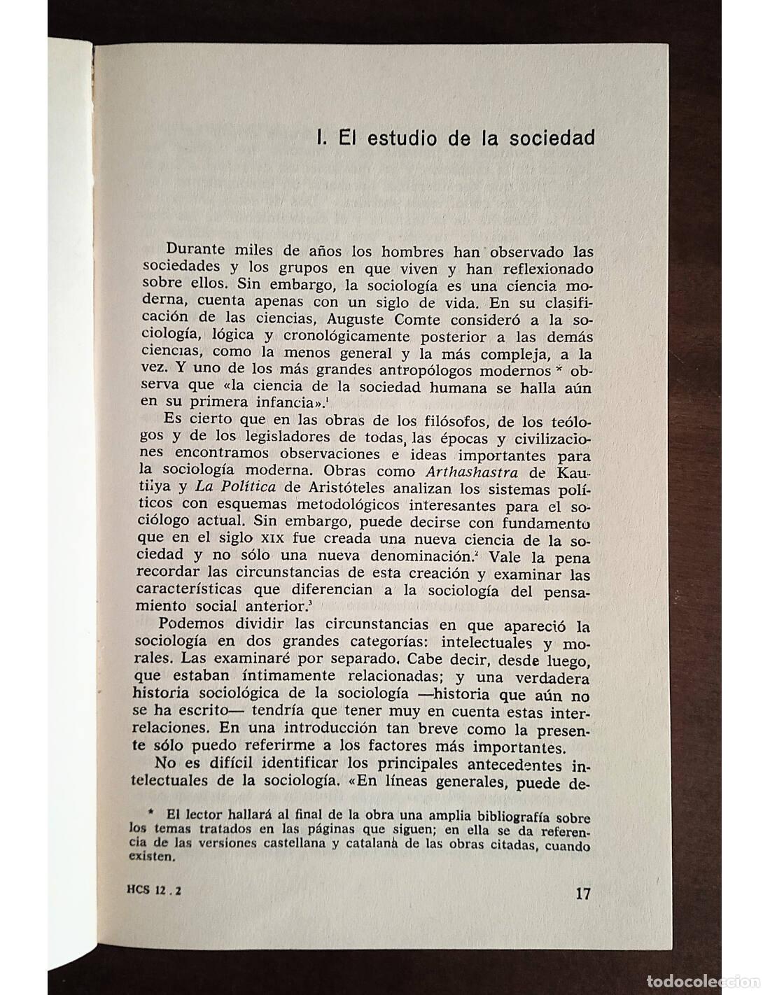 Libros de segunda mano: INTRODUCCI&Oacute;N A LA SOCIOLOG&Iacute;A. BOTTOMORE, T.B.. Ediciones Pen&iacute;nsula. 1973. - Foto 3